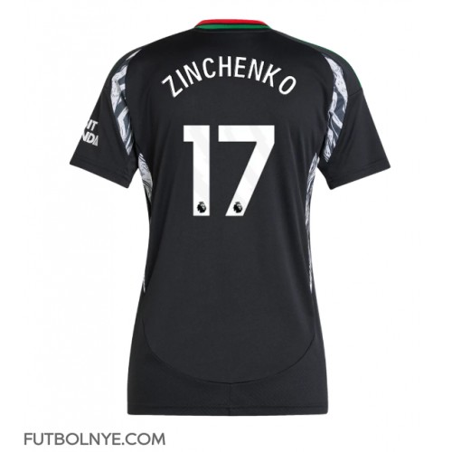 Camiseta Arsenal Oleksandr Zinchenko #17 Visitante Equipación para mujer 2024-25 manga corta